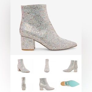 Betsey Johnson Bedazzled Kyla Bootie silver